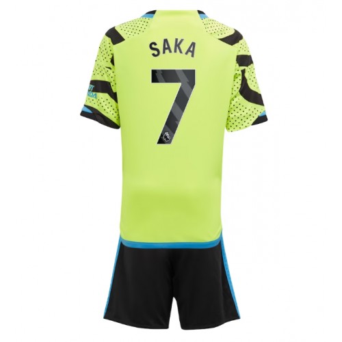 Dětský Fotbalový dres Arsenal Bukayo Saka #7 2023-24 Venkovní Krátký Rukáv (+ trenýrky)